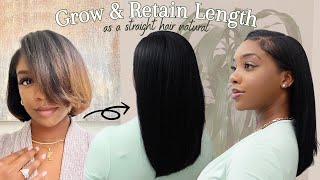 HOW I GROW & RETAIN HEALTHY STRAIGHT NATURAL HAIR | Longer Hair Growth + Retention Tips |Chavi Allie