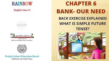 |Class 5th|English|PSEB|Chapter 6[Bank Our Need]Back Exercise Solved