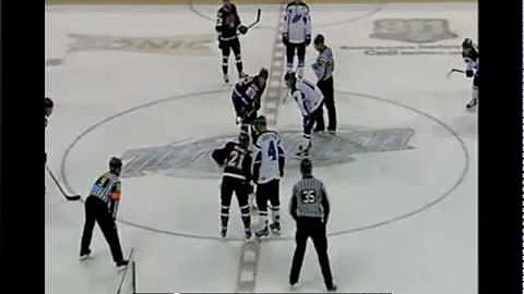 CHL Tulsa-Wichita hockey fight - Ryan Menei vs Tod...