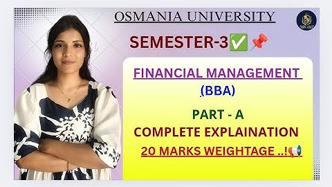 FINANCIEEL MANAGEMENT | UITLEG KORTE VRAGEN | BBA | SEMESTER-3 | OU | @shivanipallela
