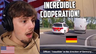 American Reacts Dutch & German Police Chase Stolen Van Across Borders!