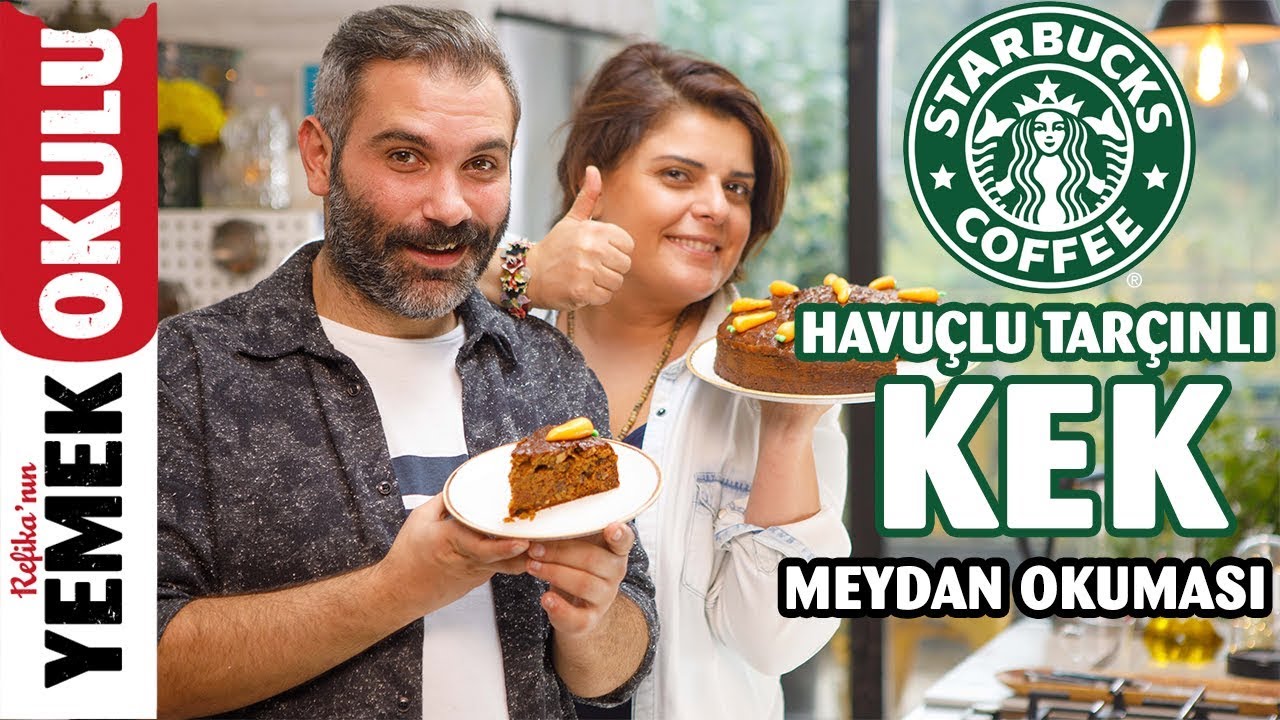 Starbucks Havuçlu Kek (Challenge) Meydan Okuması Havuçlu Tarçınlı Kek