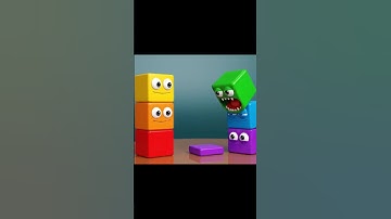 "Satisfying 3D Animation Loop! Colorful Blocks Chomp & Reset 🟡🔵 (No Talking)"