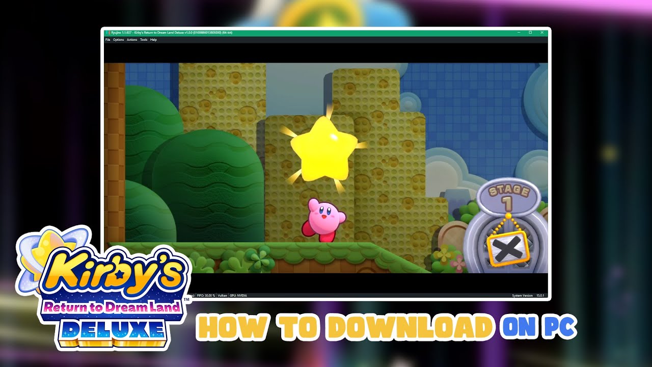 How to Download Ryujinx Emulator and Play Kirby's Return to Dream Land  Deluxe on PC (XCI) - YouTube