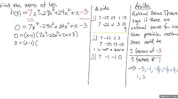 Finding the Zeros of a Polynomial Using Synthetic Division, real zeros