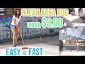 HOW TO CLEAN YOUR AREA RUG FOR UNDER $3 / EASIEST WAY TO CLEAN AN AREA RUG / RUG CLEANING / DIY/SAHM