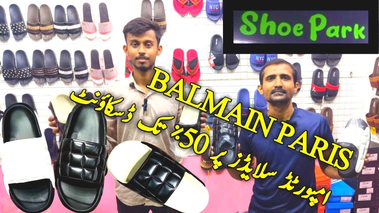 Imported Slides in Karachi Branded Slippers Balmain Under Armour