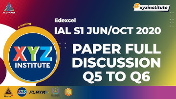 Edexcel IAL S1 WST01 June /Oct 2020 Paper Questions Q5 and Q6