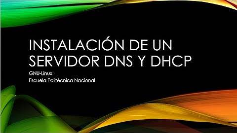 Instalacion y configuracion de servidores DNS  DHCP en linux