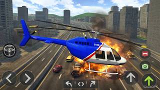 City Helicopter Flight Gameplay Android | Realistic Helicopter Simulator Landing | Android Game