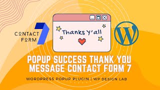 Popup Success Thank you Message Contact Form 7 | Wordpress Popup plugin