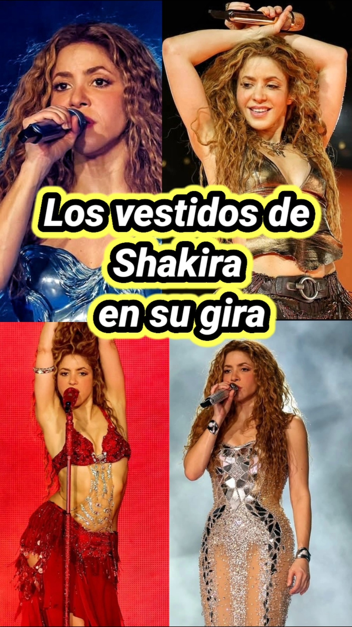 Los vestidos de Shakira en su gira. #Shakira