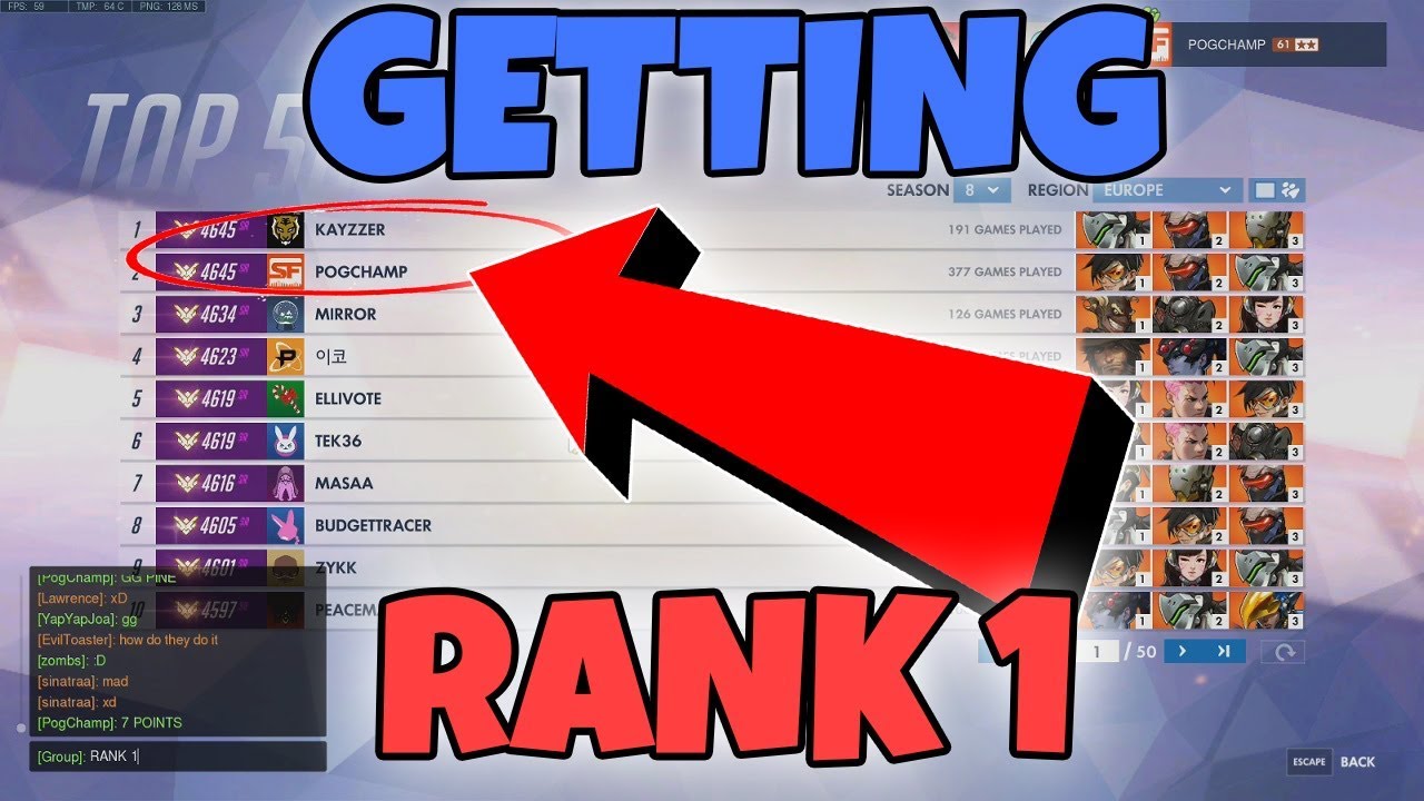 Overwatch| POGCHAMP GETS RANK 1 !! JAKE IS BADDD!! -Twitch Highlights #14