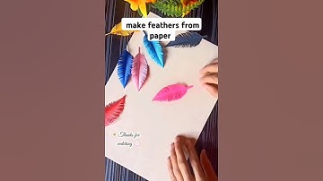 How to make feathers with paper | easy paper feathers tutorial #shorts #shortvideo #trending