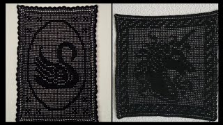 100 Cuboid Creative Crochet Fillet Table Placement Pattern Ideas