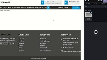 Corpomate Theme V14 - HTML Snippet Odoo