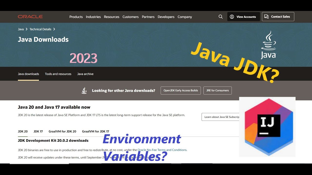 Download & Install Java JDK | Set environment variables | Set SDK in ...