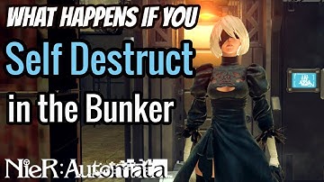NieR: Automata | What Happens If You Self Destruct in the Bunker!