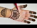 Simple front hand henna design  easy floral mehndi design