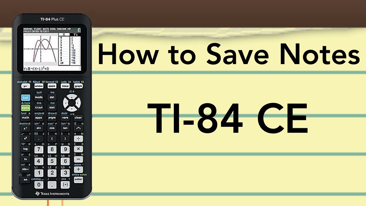 How to Put Notes on TI-23 CE Graphing Calculator and Save Them