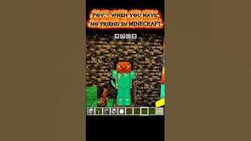 When you have no friend in minecraft... #minecraft #gaming #shorts #viral #trending........