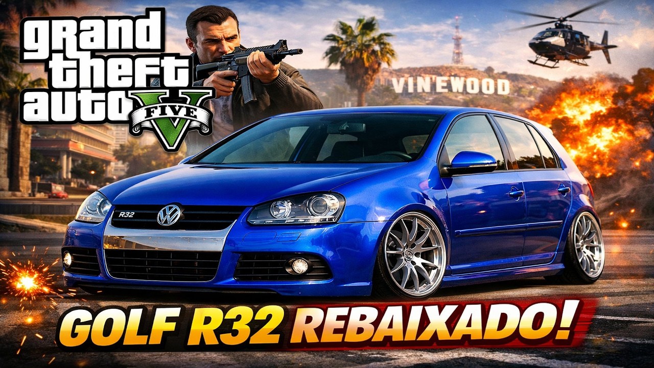 Golf R32 Destruindo Tudo em Los Santos 8K