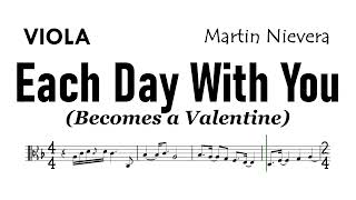 Each Day With You Viola Sheet Music Backing Track Partitura Martin Nievera