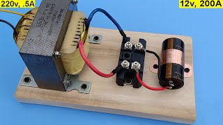 12V 200A DC from 220v // Powerful Battery Charger 12V,  How to Make 12v Battery Charger
