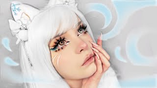 Relaxing Snow Kitsune Makeup Tutorial