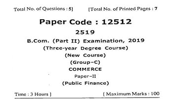 Public Finance Commerce B.com 2nd year mjpru ||B.com part II Group c Public Finance mjpru ||