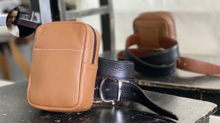 Sewing/Crafting a Leather Fanny Pack for a Friend #leathercraft