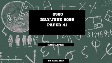 0580 /41/M / J / 25  IGCSE - MATHEMATICS PAPER 4 (EXTENDED) STEP BY STEP SOLUTION. 