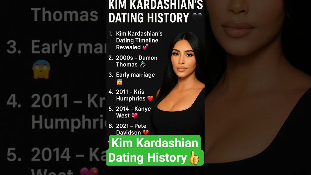 Kim Kardashian’s Dating History🖤 | From Ray J to Pete Davidson 