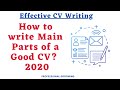 How to write main parts of a good resume