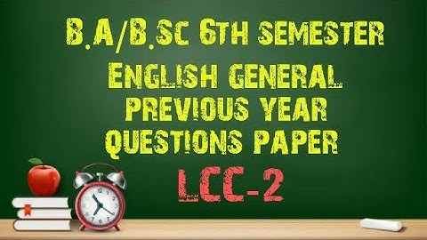 B.A 6th semester  english general previous year #question paper #calcutta #university #exm#1_2_learn