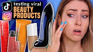 Testing Every VIRAL BEAUTY PRODUCT that TikTok\/Instagram MADE ME BUY! (what's worth buying??)