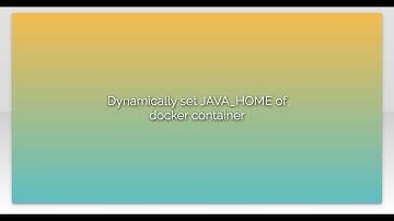 Dynamically set JAVA_HOME of docker container
