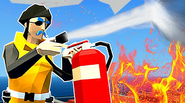 Firefighting to Save our Ship before It Sinks! - Stormworks Multiplayer Gameplay