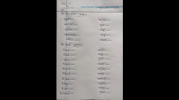 Weakly Exam for Primary Students Biporit and Artha Lekho Opposite words and Words Meaning #homework