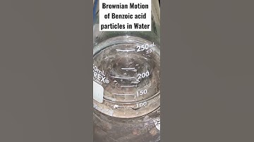 Brownian motion of Benzoic Acid Particles in Water #brownianmotion #pharmacy #pharmacists