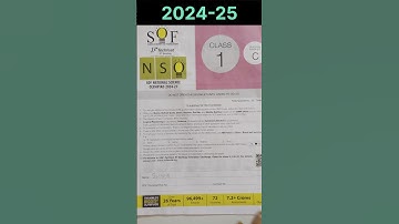 SOF - NSO (National Science Olympiad) 2024-25 #shorts