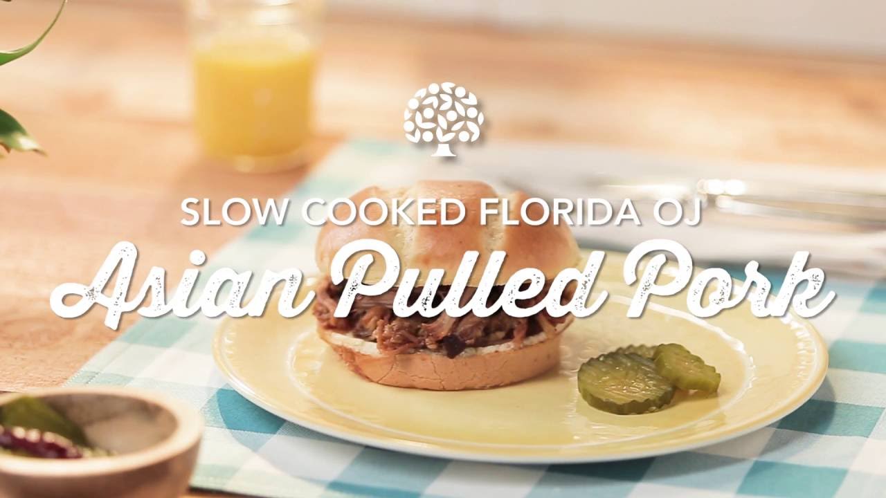 Slow Cooked Florida Orange Juice Asian Pulled Pork Recipe YouTube