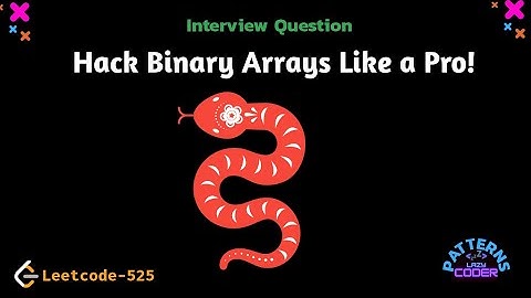 Contiguous Array - Leetcode 525 - In Hindi