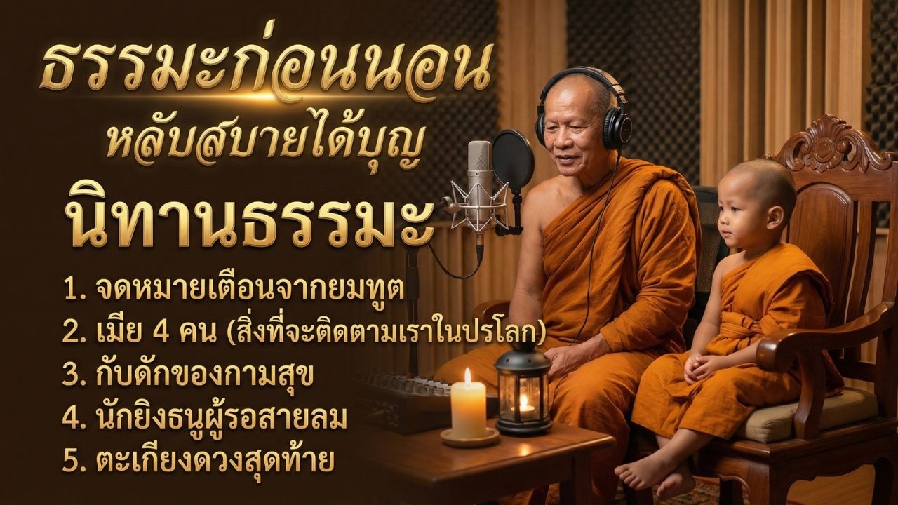 ธรรมะก่อนนอนฟังเพลิน หลับสบาย นิทานธรรมะ 5 เรื่อง |EP.3| #ฟังธรรม #ธรรมะออนไลน์ #ธรรมะก่อนนอน