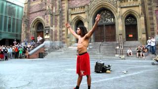 funny street artist in montreal