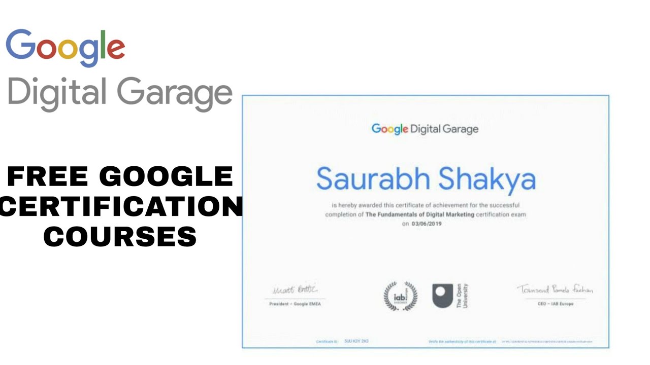 Google Free Certification Courses 120 Free Google Free Courses With 