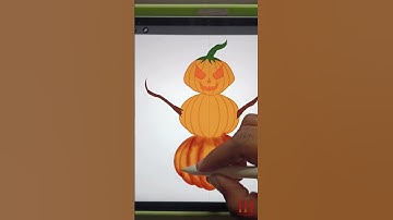 Spooky Halloween Pumpkin Speed Drawing in Procreate 🎃 | Fast & Fun Digital Art