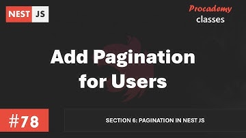 #78 Add Pagination for Users | Pagination in Nest JS | A Complete Nest JS Course