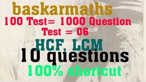 Day 6 / Test -6/Tnpsc group 4 maths target (25/25)/ HCF & LCM/100test =1000question/@baskarmaths
