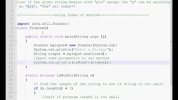 Problem 1 - Saturday Tutorial Using IndexOf Method- Java Tutorials